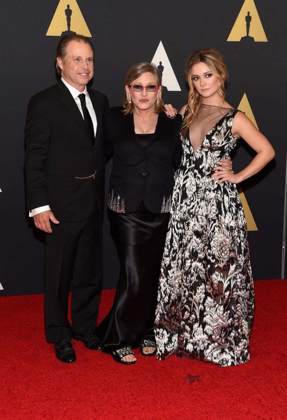 billie lourd, carrie fisher and todd fisher