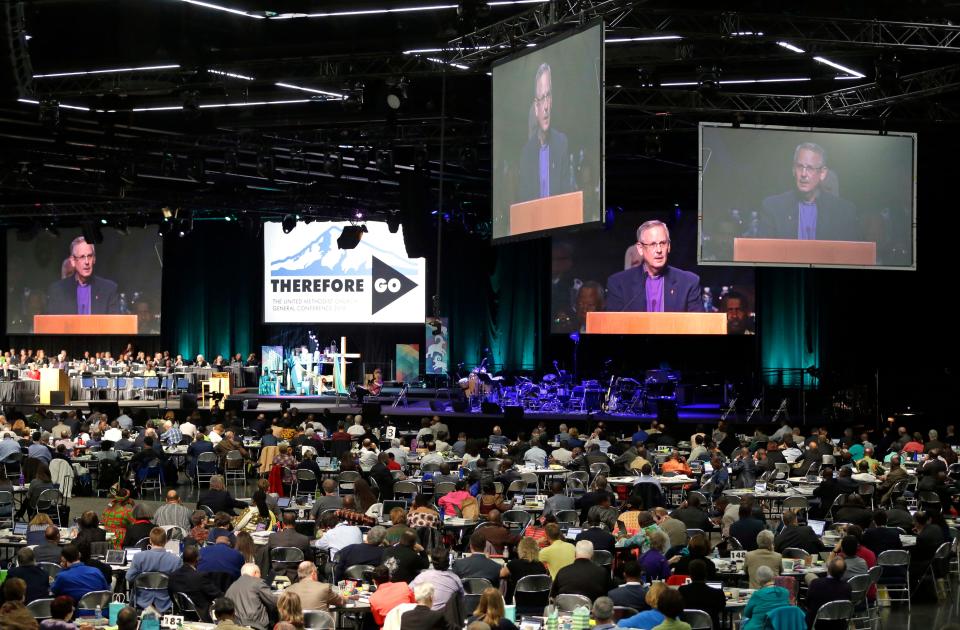 The United Methodist Church General Conference in Portland, Ore., Tuesday, May 17, 2016. Due to the COVID-19 pandemic, the denomination's top legislative body hasn't met for a regular session in eight years. It will gather this April in Charlotte.