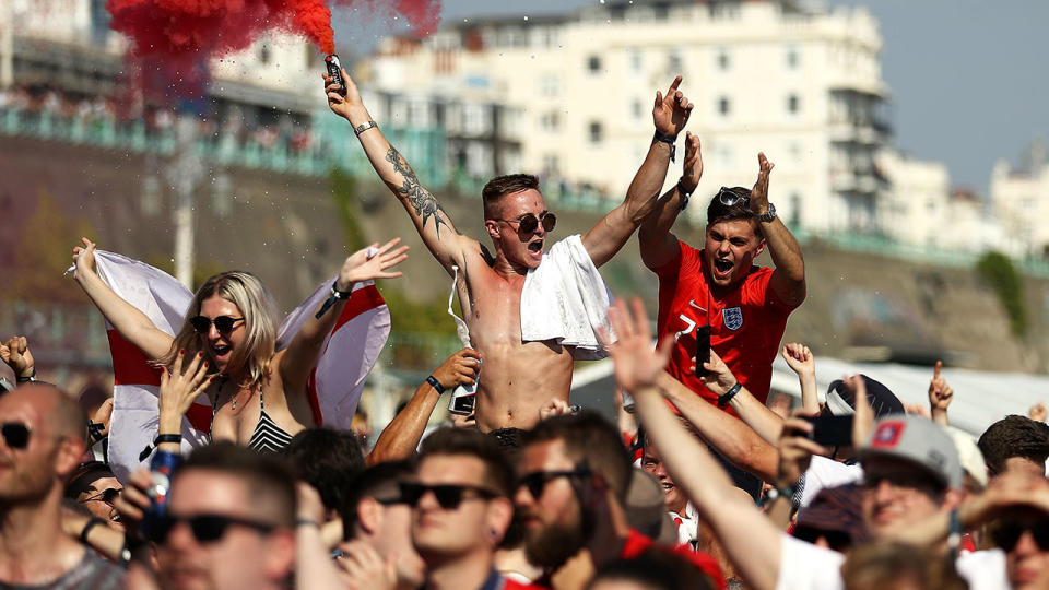 Some England fans took their celebrations too far. Pic: Getty