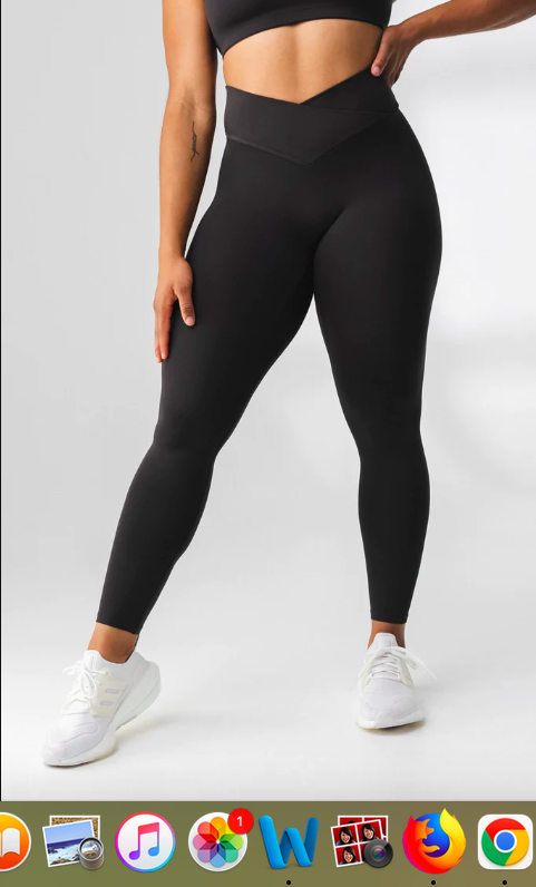 Oasis Rib HW Crossover 7/8 Legging - Fabletics