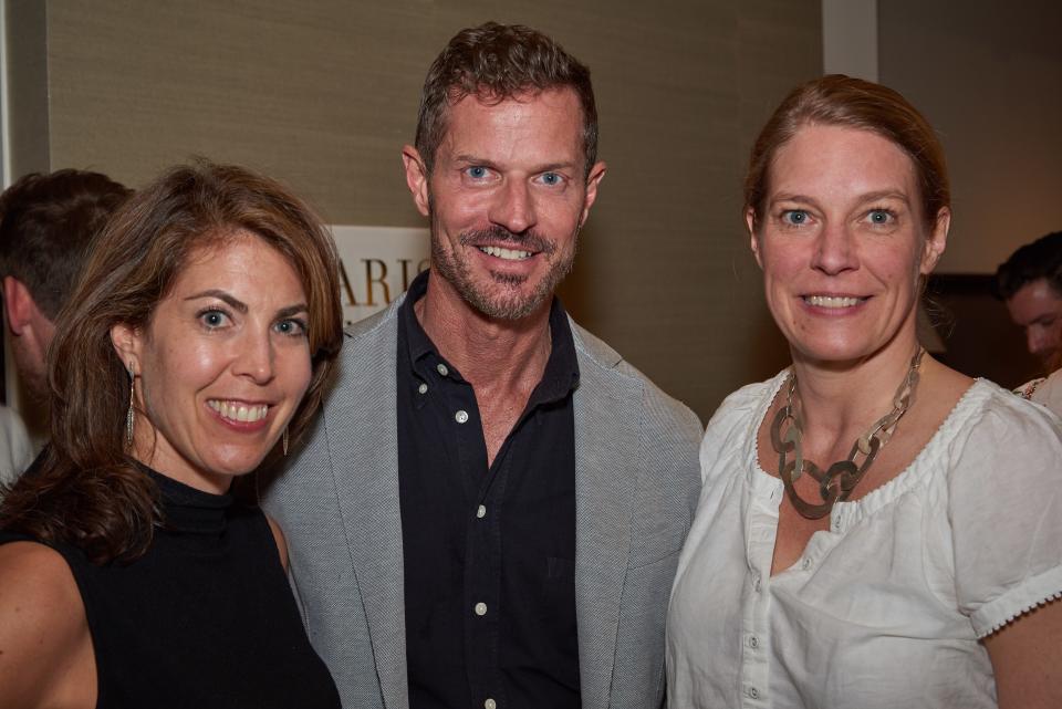 Designer and architect Ray Booth with <em>AD</em> Executive Account Directors Wendy Landau and Nina Brogna