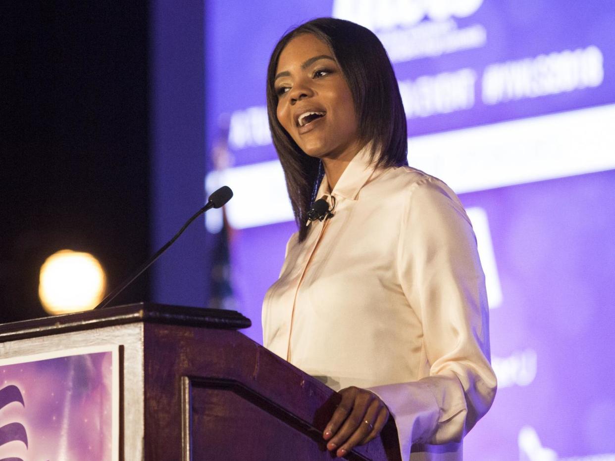 A fellow conservative commentator has sued Candace Owens (above) for $20 million, accusing her of defamation.   (Getty)