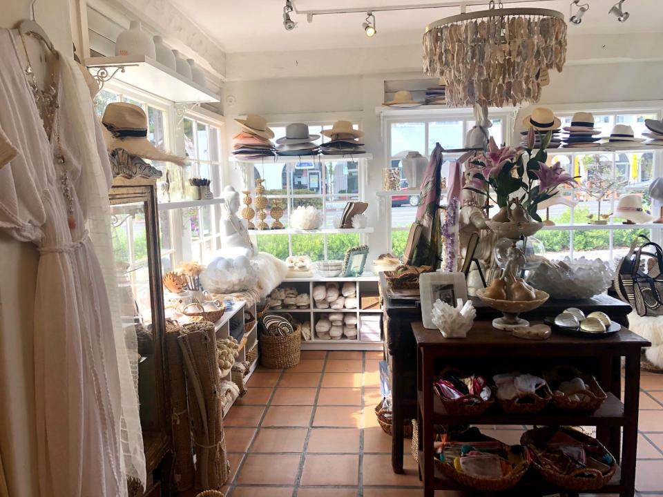 Inside a boutique in Montecito