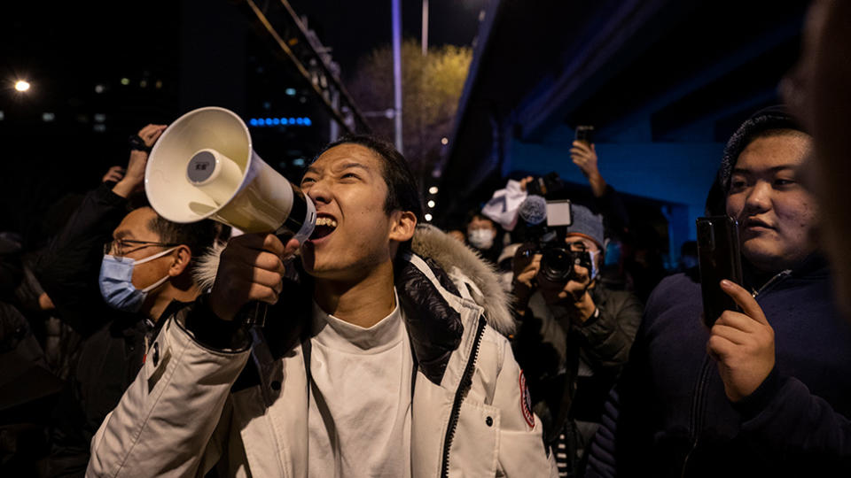 Protester in Beijing