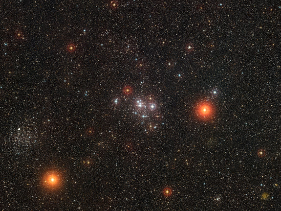 The star cluster Messier 47 and Messier 46 shines in this pictures from ESO’s La Silla Observatory in Chile.