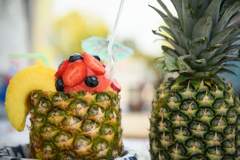 One Fayetteville Dogwood Festival food vendor will serve pineapples filled with slushy-like frozen treats.