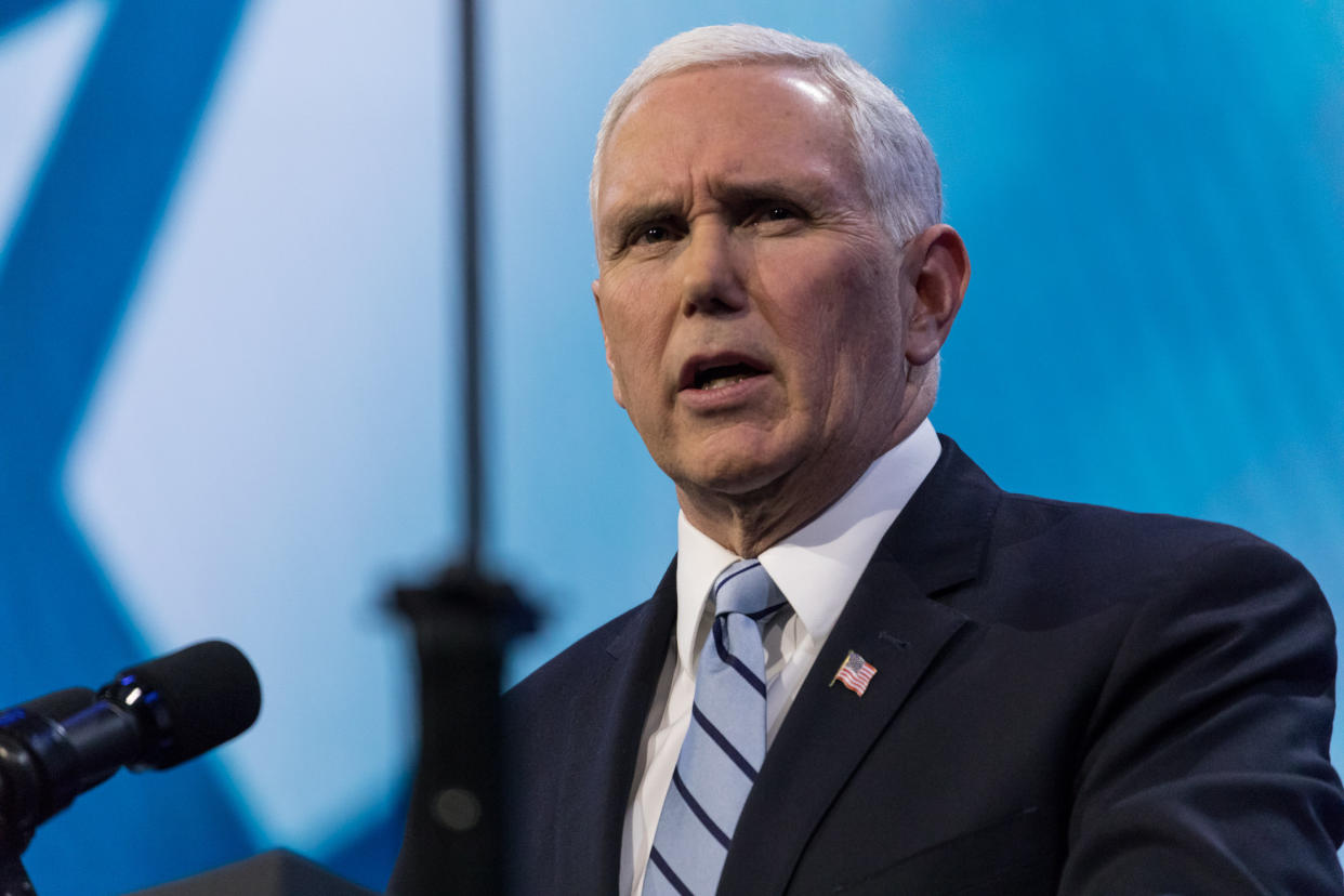 Vice President Mike Pence's longtime opposition to LGBTQ rights did not go unnoticed during his weekend stop in Savannah, Georgia. (Photo: NurPhoto via Getty Images)