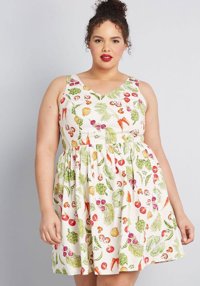 ModCloth Pleasant Temperament Cotton A-Line Dress