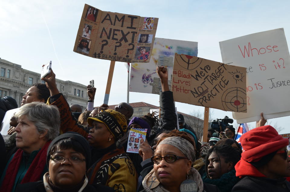 Protesters rally in Washington on Dec. 13, 2014.