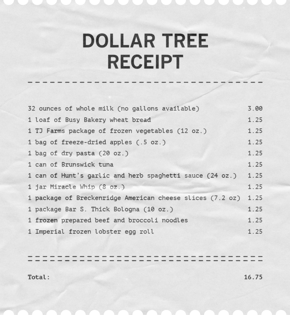 Dollar Tree receipt