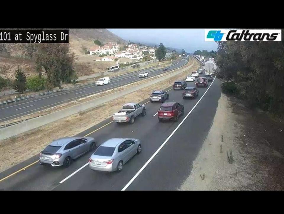 A second crash was slowing traffic on Highway 101 in Pismo Beach on July 29, 2022, less than an hour after a previous collision blocked traffic. 