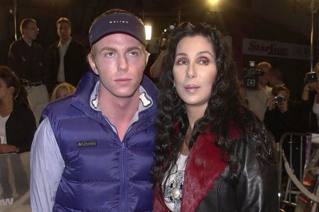 Cher and son Elijah Blue on March 29, 2001 in Hollywood, CA.  - Credit: Vince Bucci/Newsmakers