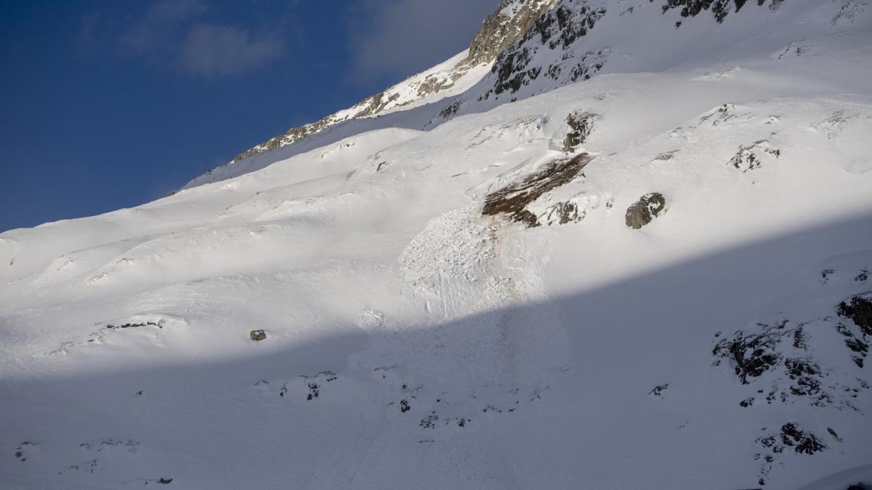 Die Skipiste, auf der die gewaltige Lawine niedergegangen ist.