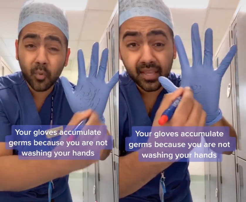 Dr Karan Raj debunks coronavirus glove myth in TikTok video