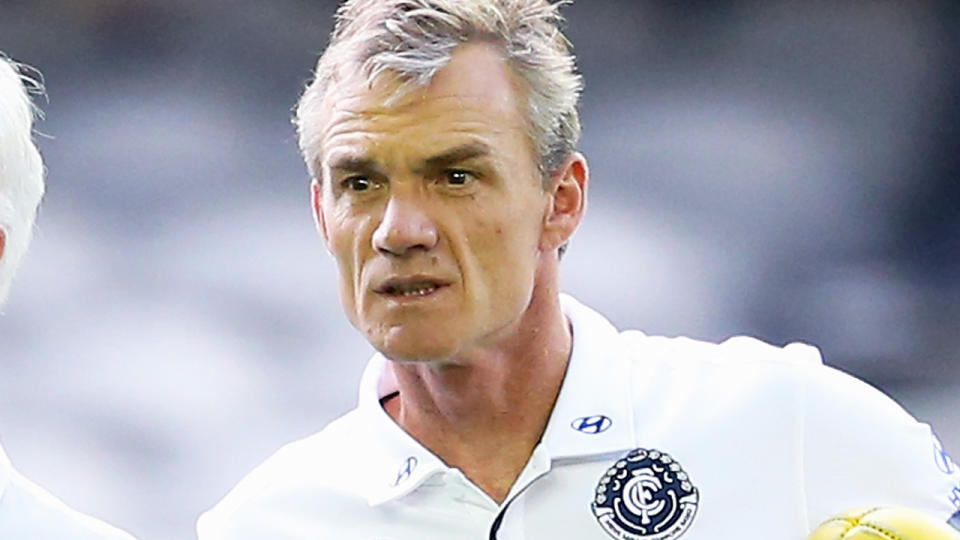 Dean Laidley, pictured here during his stint as an assistant coach for Carlton in 2015. 