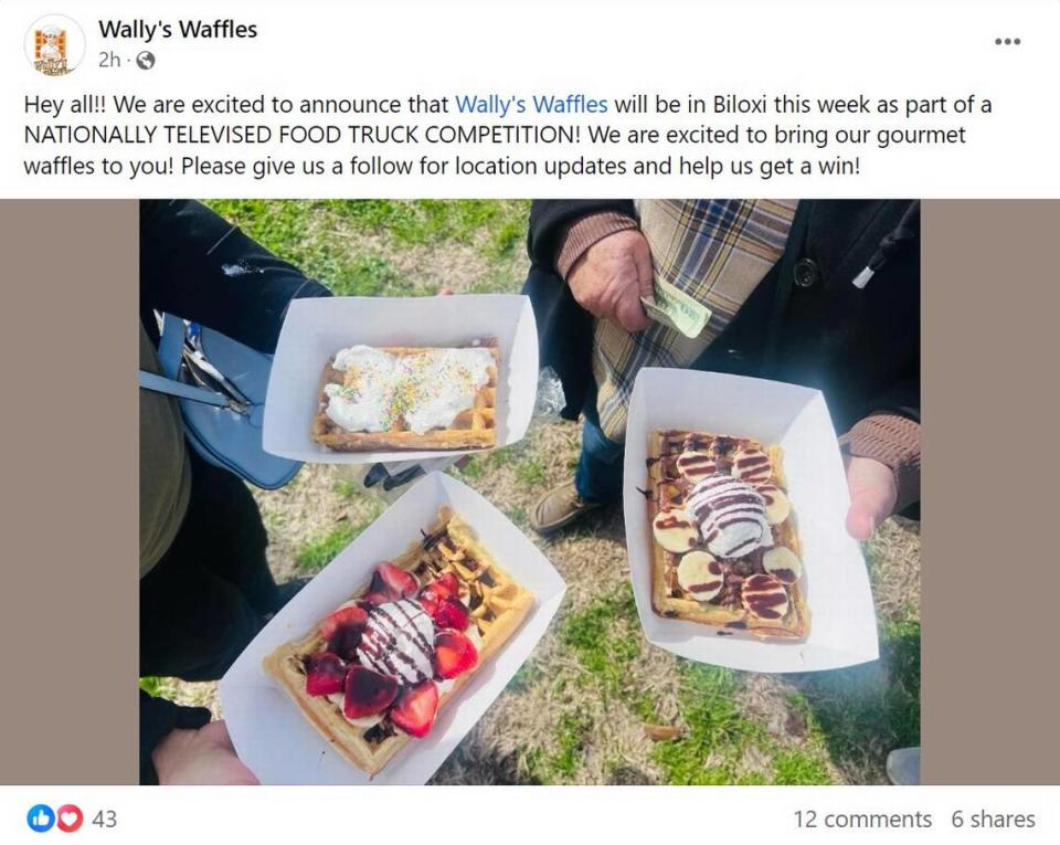 Wally’s Waffles announced it will arrive in Biloxi this weekend.