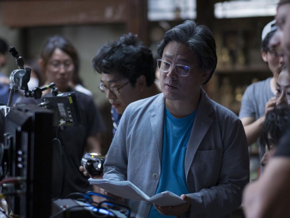 Director Park behind the scenes shooting his erotic masterpiece ‘The Handmaiden’ (Moho/Kobal/Shutterstock)