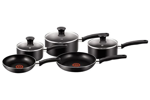 Tefal's five-piece nonstick cookware set is a steal at 43% off.