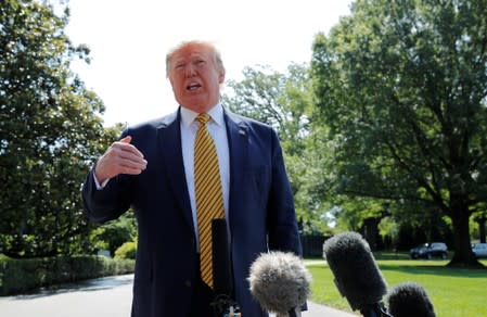 U.S. President Donald Trump departs for Camp David from the White House in Washington