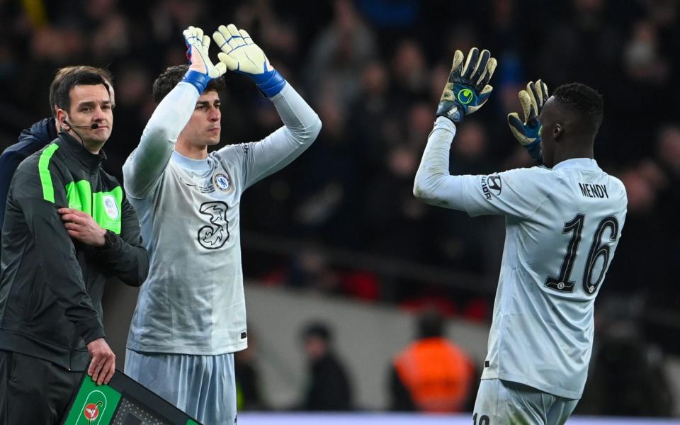 Kepa Arrizabalaga and Edouard Mendy - England showdown gives Edouard Mendy and Kalidou Koulibaly perfect opportunity to prove point - Andy Rain/EPA