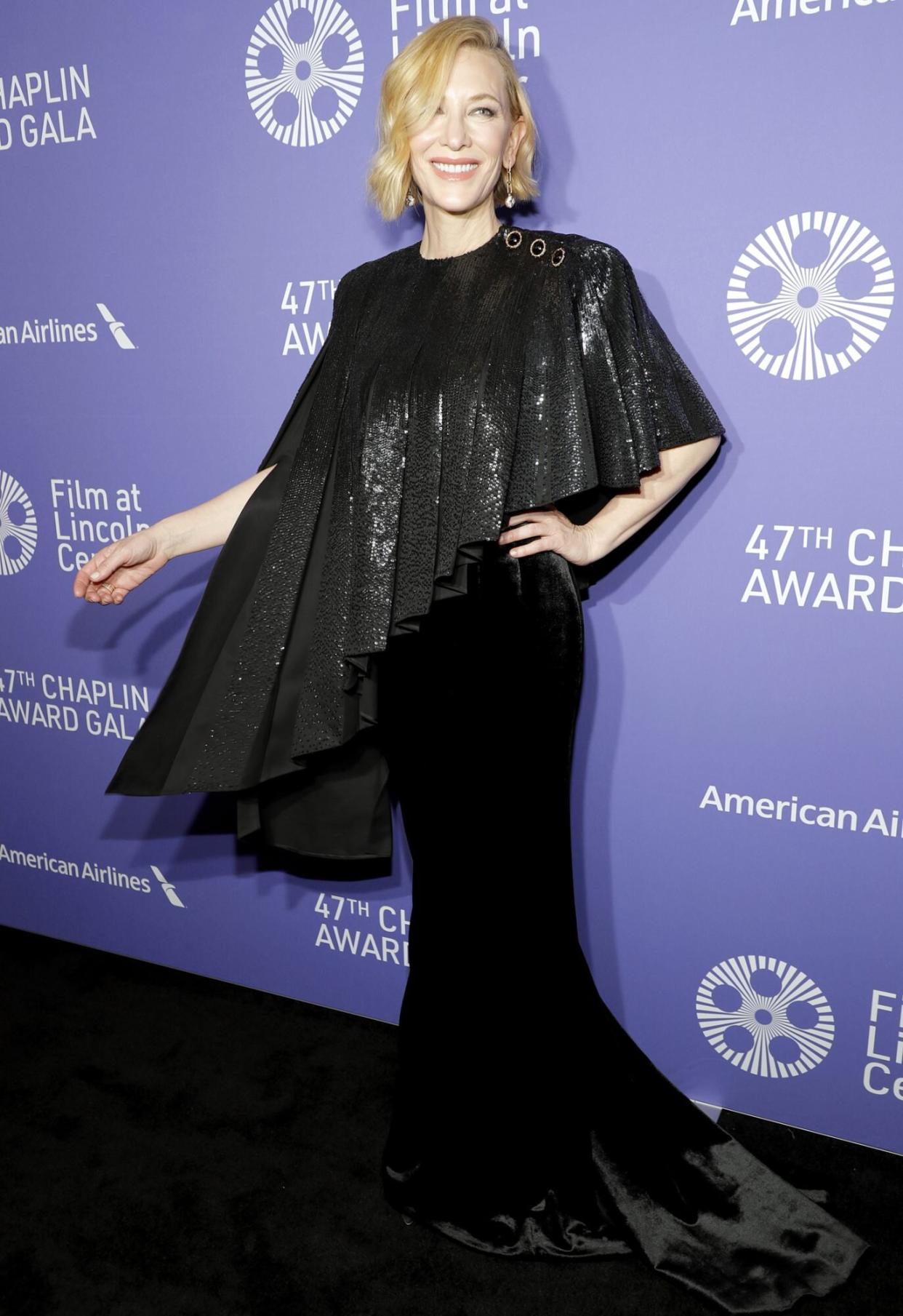 Cate Blanchett attends the 47th Chaplin Award Gala honoring Cate Blanchett