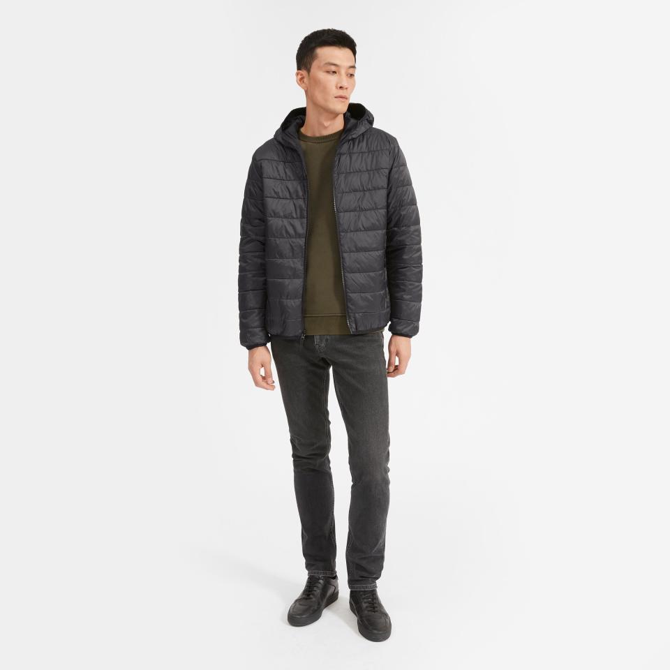 The <a href="https://fave.co/2T5YAr8" target="_blank" rel="noopener noreferrer">ReNew Puffer</a> from Everlane is made from 16 renewed plastic bottles. It's fully reversible, too, and is insulated with completely recycled PrimaLoft, an alternative to down.&nbsp; (Photo: Everlane)