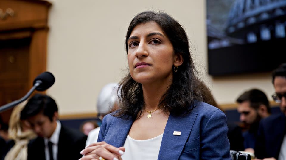 Chair of the Federal Trade Commission Lina Khan during a House Judiciary Committee hearing in Washington, D.C., on July 13. - Al Drago/Bloomberg/Getty Images