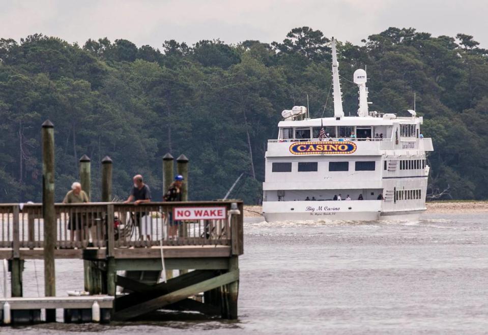 The Big M Casino boat leaves Little River on a daily cruise on Wednesday, July 24, 2019.