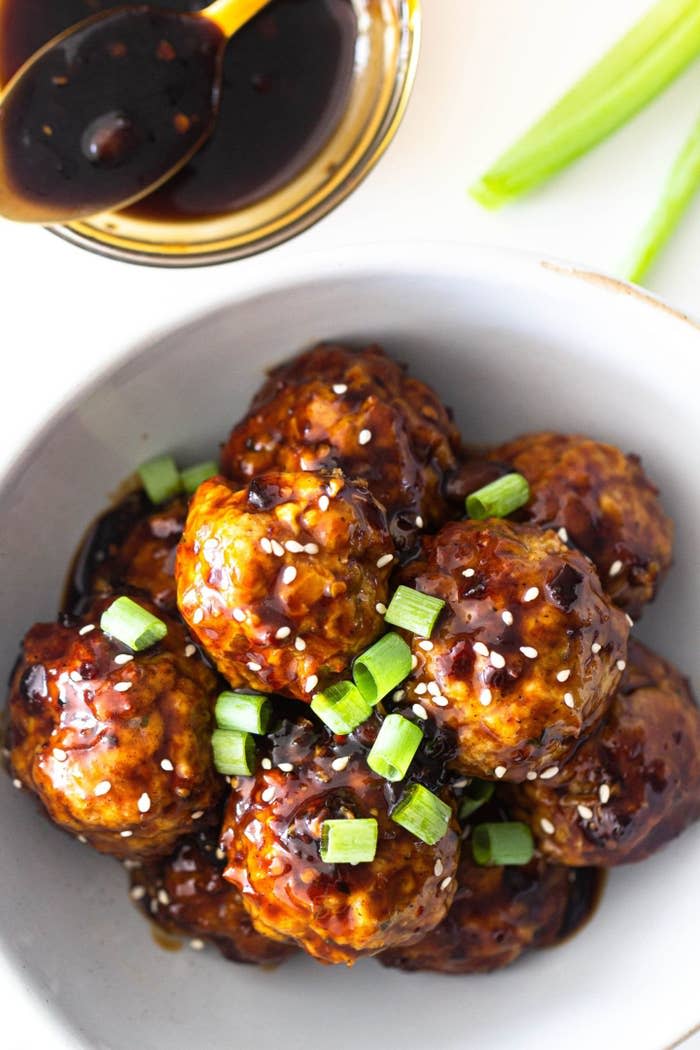 Air Fryer Teriyaki Chicken Meatballs