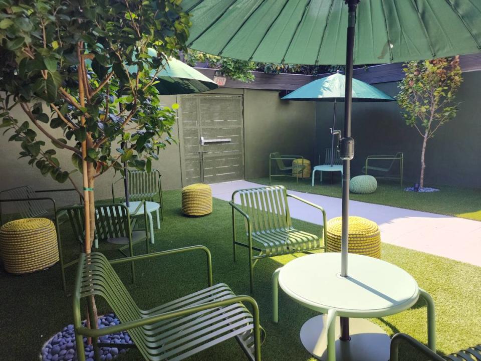 The outdoor patio at Selvatico bar and lounge in Wynwood.