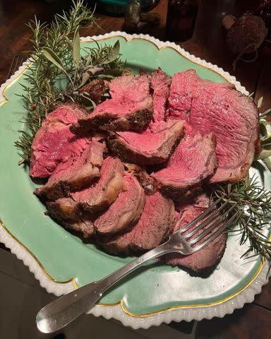 <p>Martha Stewart/Instagram</p> Martha Stewart showed off her rib roast