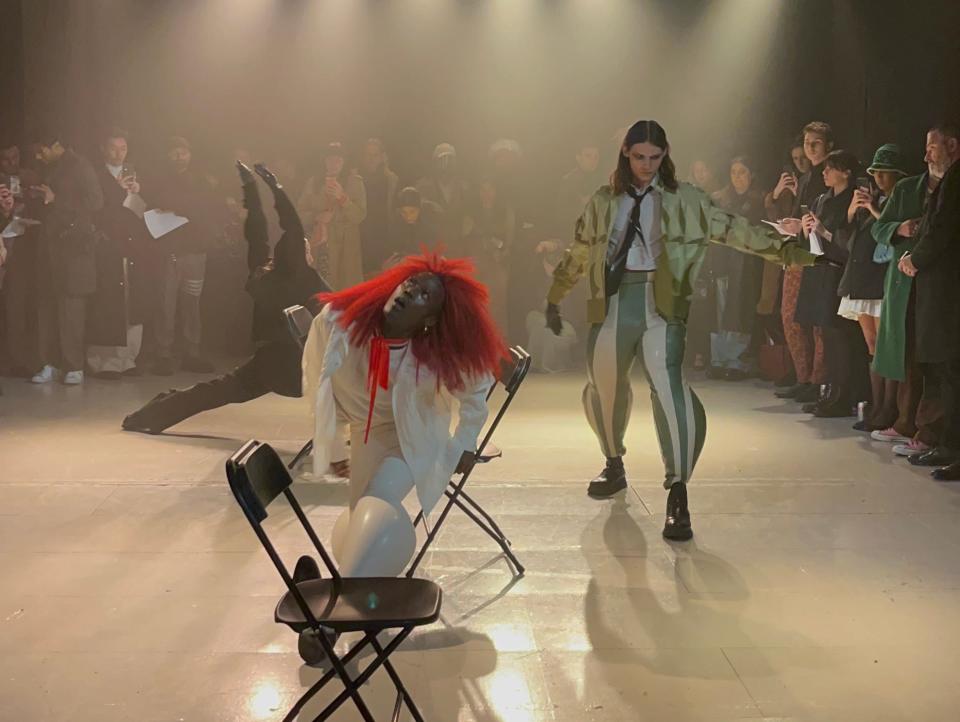 The Harri presentation at LFW involved freestyle dancing.