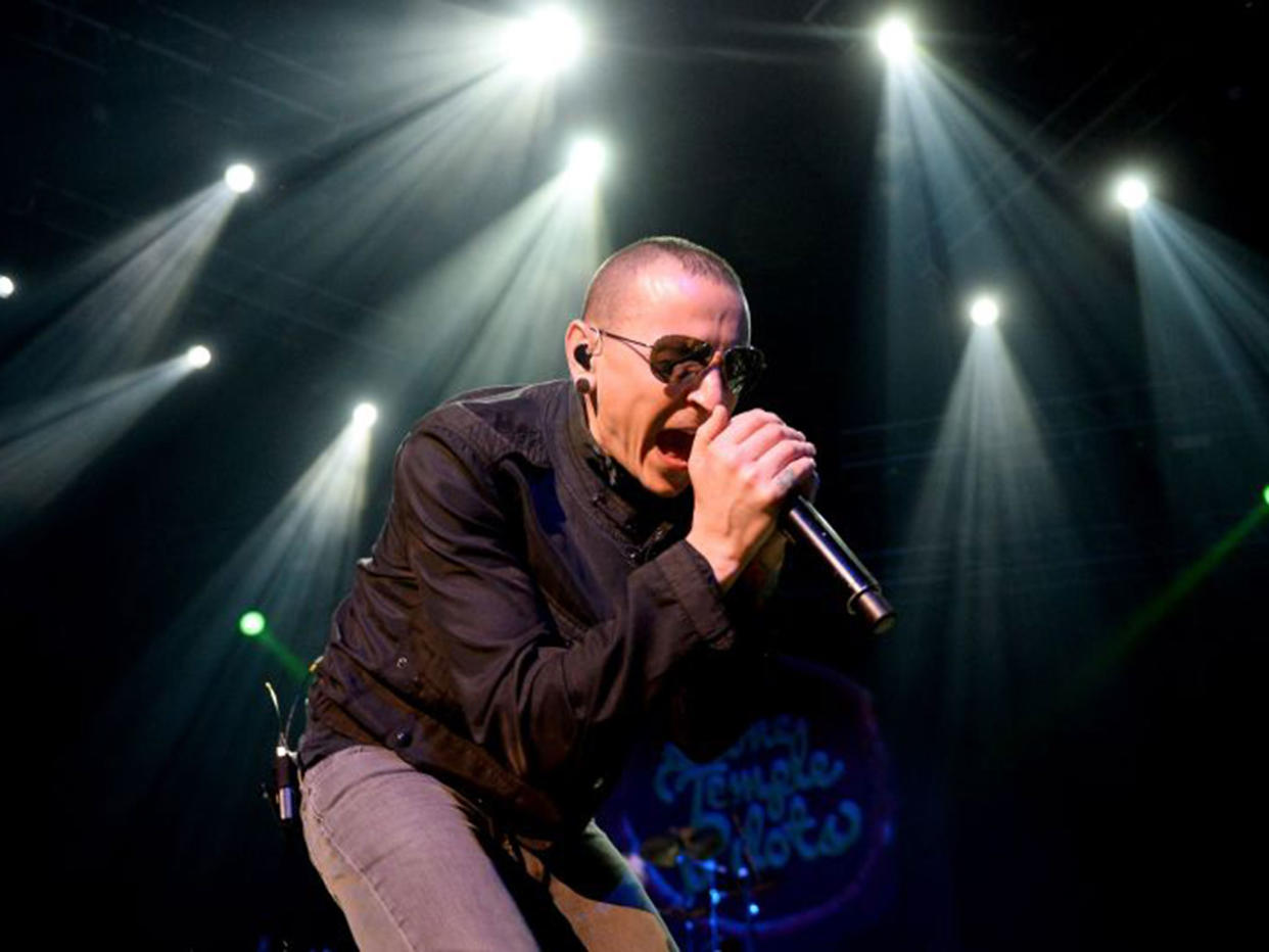 Bennington in concert at the Hard Rock Hotel in Las Vegas, 2013: Ethan Miller/Getty