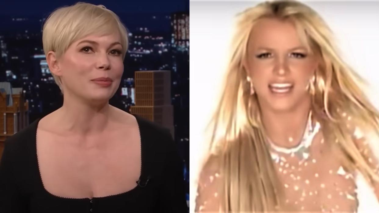  Michelle Williams on Jimmy Fallon and Britney Spears music video. 