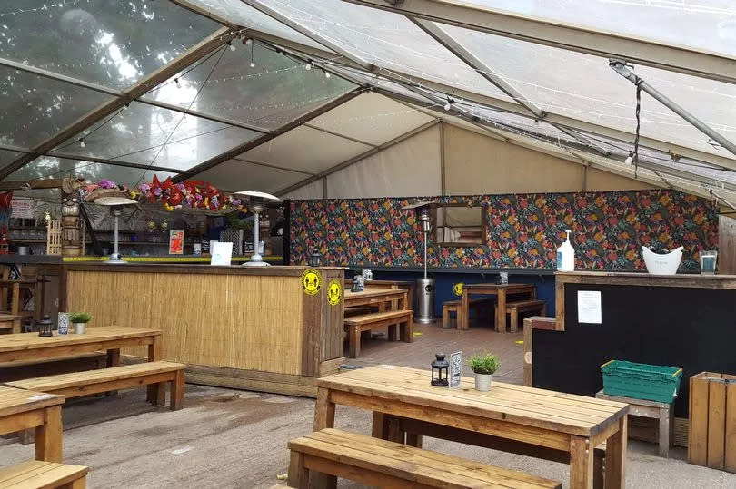 One of the beer garden features at the rear of the 1860 Prince of Wales pub in Moseley run by licensee Keith Marsden