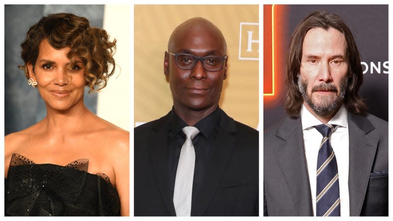 Halle Berry, left; Lance Reddick, Keanu Reeves.