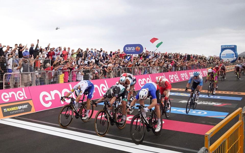 The stage ended in a sprint finish with France's Arnaud Demare taking victory - AP