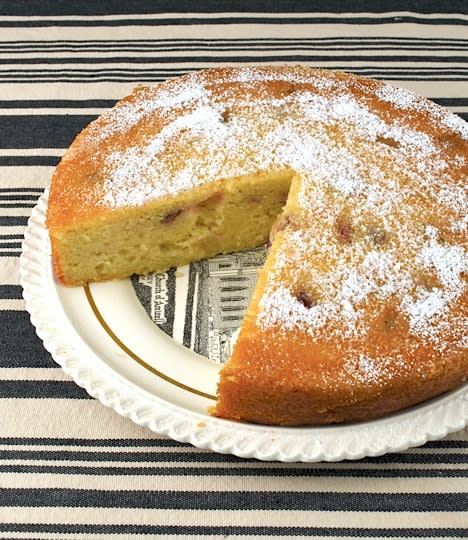 Lemony Olive Oil Cake with Grapes