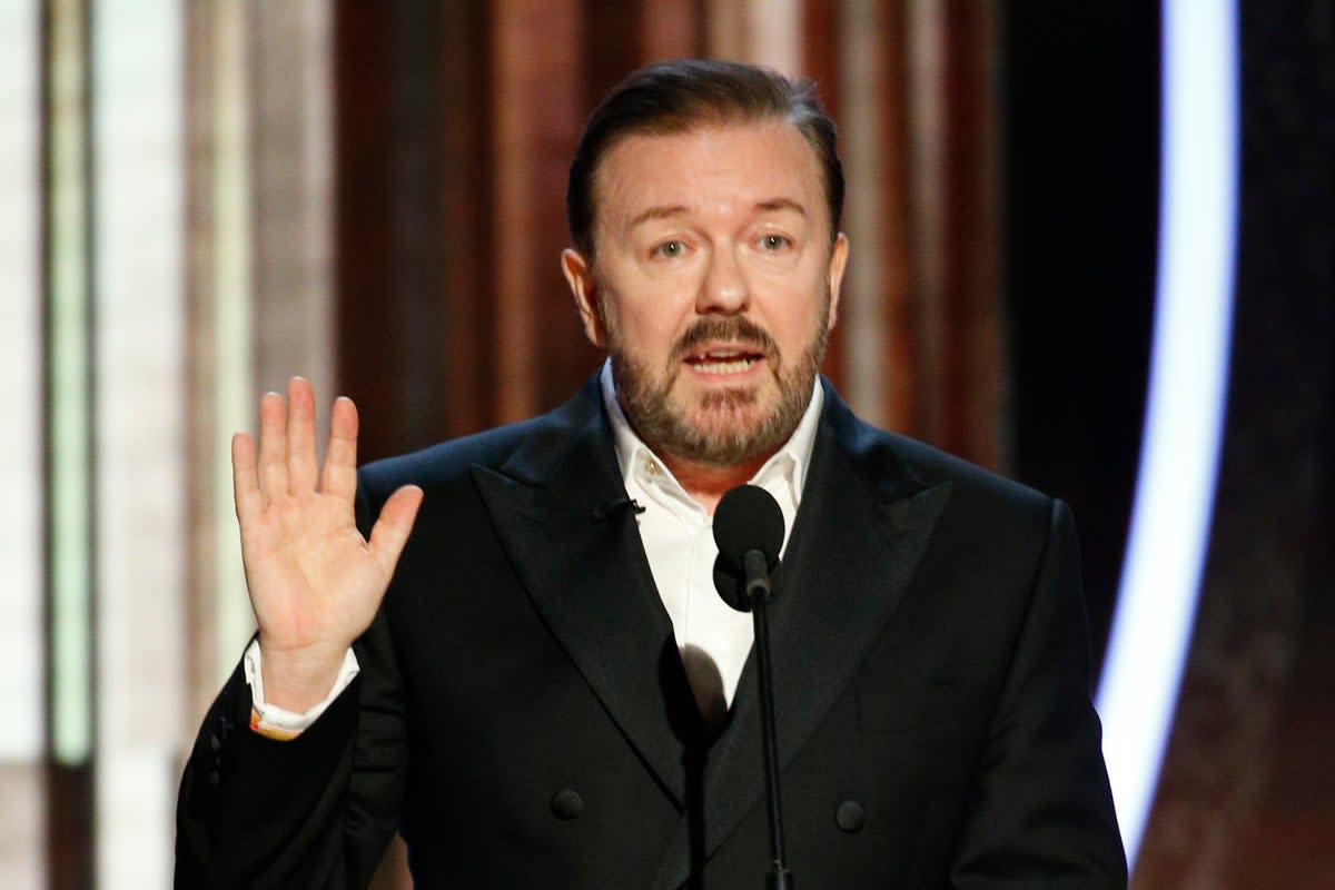Ricky Gervais' upcoming Netflix show, Armageddon, has been widely criticised (2020 NBCUniversal Media, LLC via)