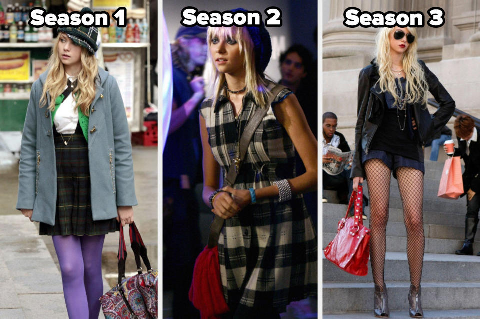 Jenny in Season 1, 2, and 3, progressively dressing more edgy