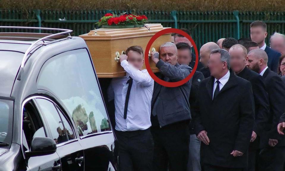 Colin Horner, pictured at the funeral of friend and fellow loyalist George Gilmore in March: Samuel Severn/Ultra Photo UK