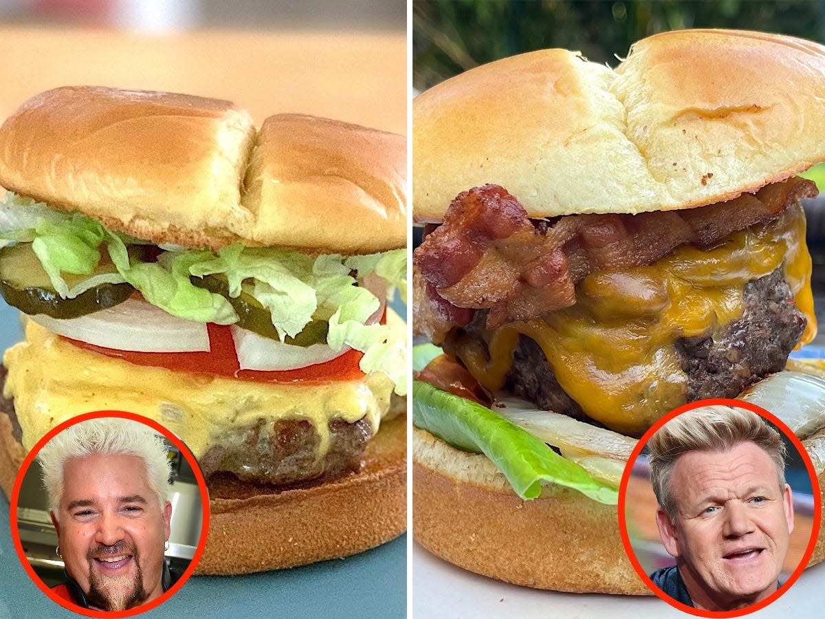 Gordon Ramsay and Guy Fieri Burgers