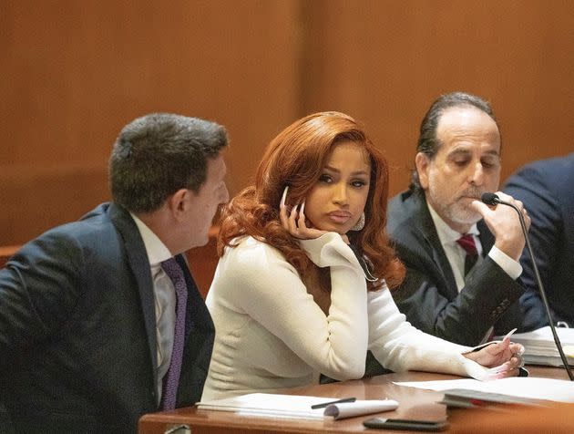 Cardi B appears in Queens County Criminal Court in New York on Thursday. (Photo: DENNIS A. CLARK via Getty Images)