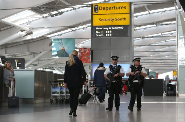 Armed police at Heathrow