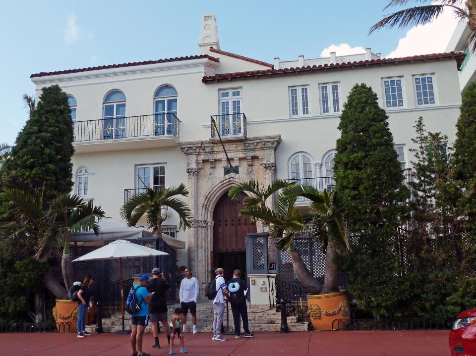 Gianni Versace's Miami Beach mansion on Dec. 26, 2017. It's now a boutique hotel and restaurant where tourists pose in the spot where he was gunned down in 1997.