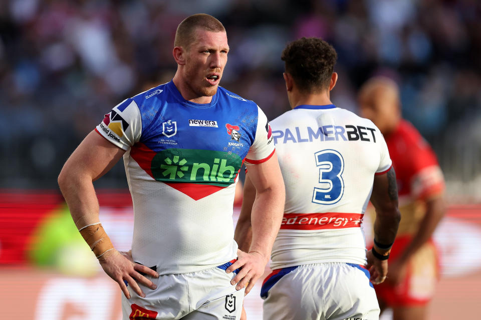 Jack Hetherington in action for the Newcastle Knights.