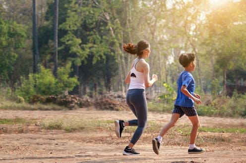 <span class="caption">Even short periods of physical activity can improve concentration throughout the day.</span> <span class="attribution"><a class="link " href="https://www.shutterstock.com/image-photo/asian-boys-girls-fitness-outdoor-concept-1661190802" rel="nofollow noopener" target="_blank" data-ylk="slk:Somkid Saowaros/ Shutterstock;elm:context_link;itc:0;sec:content-canvas">Somkid Saowaros/ Shutterstock</a></span>