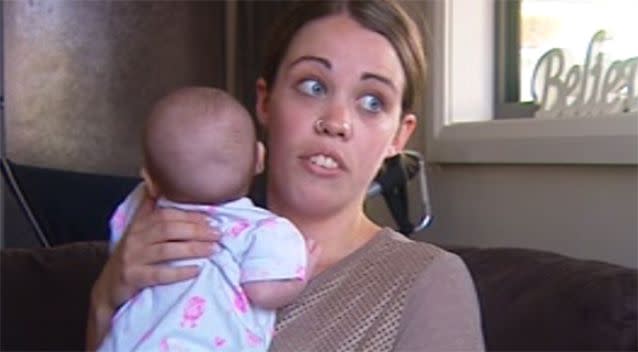 Stef and daughter Ellie. Photo: 7 News