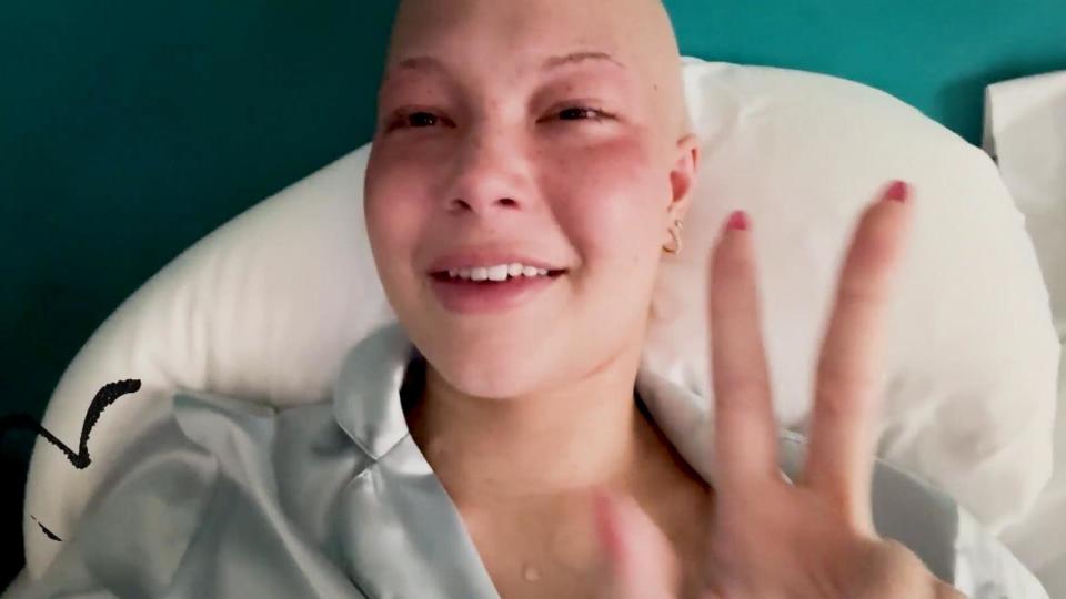 PHOTO: Isabella Strahan shared on her YouTube vlog that she will finish her chemotherapy treatments in July 2024. (Isabella Strahan/YouTube)