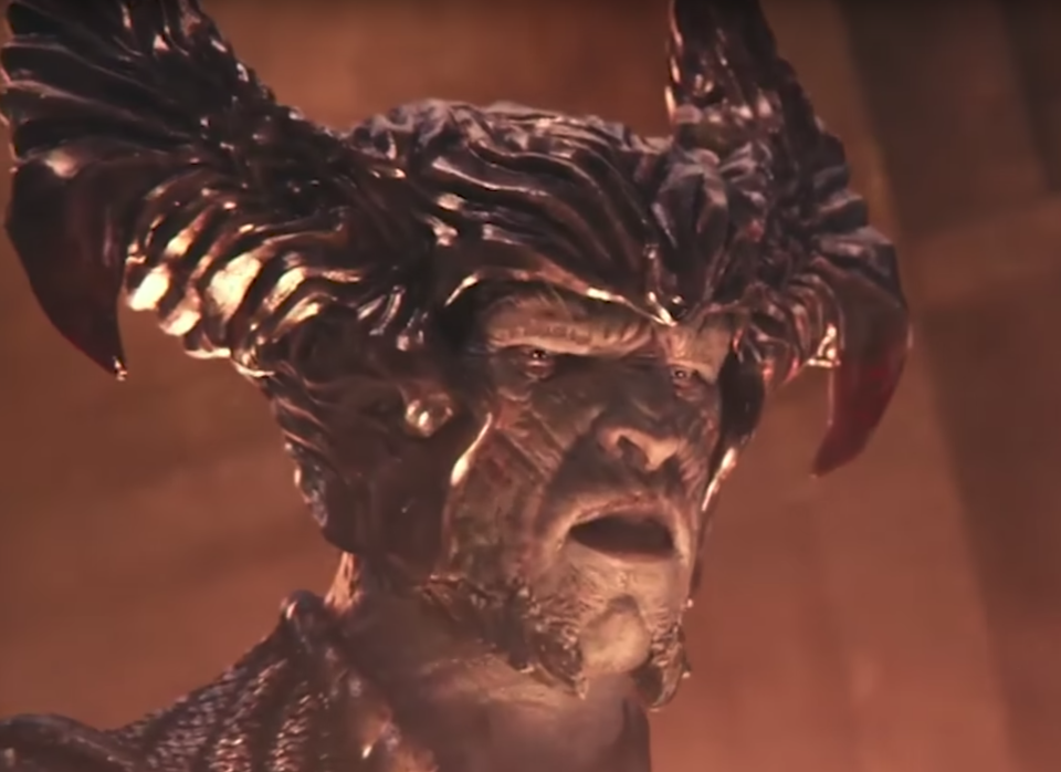 At one point in <i>Justice League</i>, Steppenwolf cries out, “For Darkseid!” In the comics, Steppenwolf is Darkseid’s uncle. (Photo: Warner Bros.)